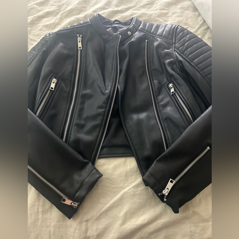 Zara faux leather xs jacket